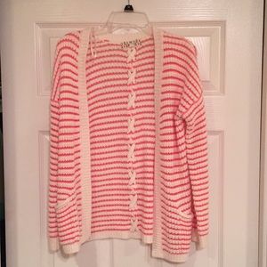Pink Republic pink and white cardigan